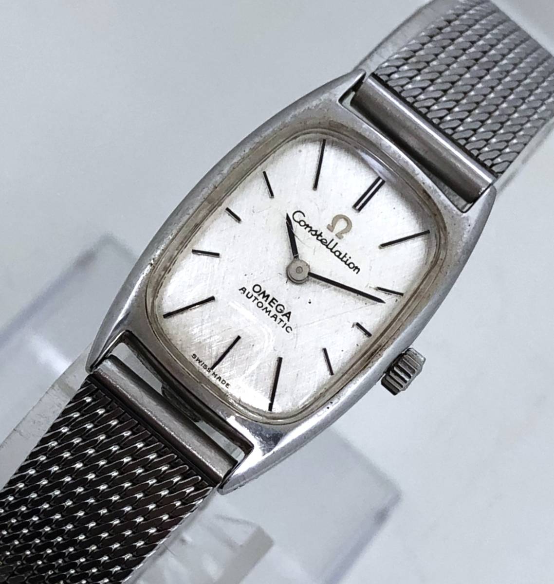 ◆時計(サ60)◆『WH-8018』★OMEGA (オメガ)★Constellation トノー型シルクインディックス★SLシルク★稼働品★