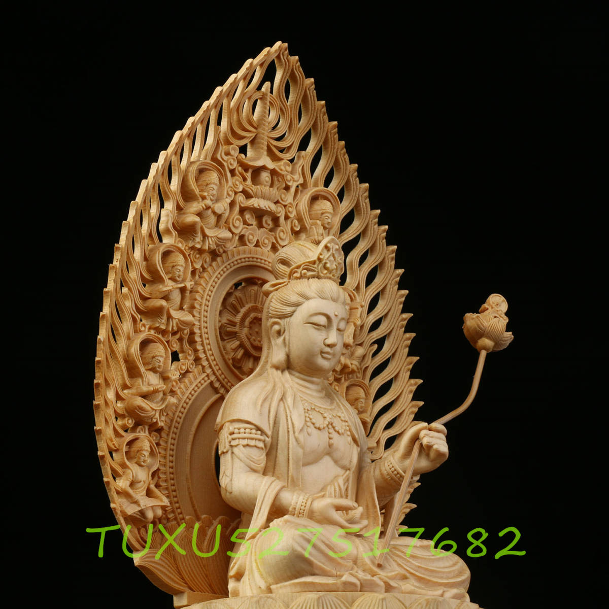 チベット・超絶技巧・木彫仏像・黄財神』置物 仏教美術 精密彫刻 チベット・超絶技巧・木彫仏像・黄財神』置物 仏教美術 精密彫刻