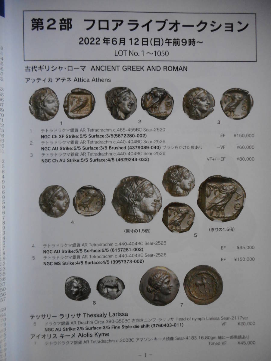 移・156669・本－７９５古銭勉強用書籍 ＮＩＨＯＮ ＣＯＩＮ ＡＵＣＴＩＯＮ ＮＯ・55_画像4