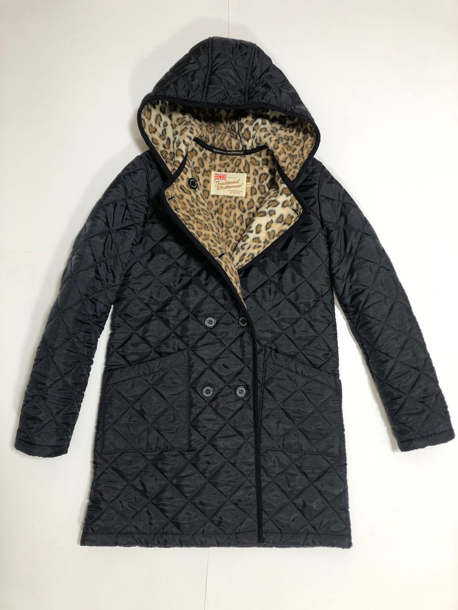 美品 Traditional Weatherwear キルティング コート 裏地 ボア 豹柄 レオパード マッキントッシュジャパン