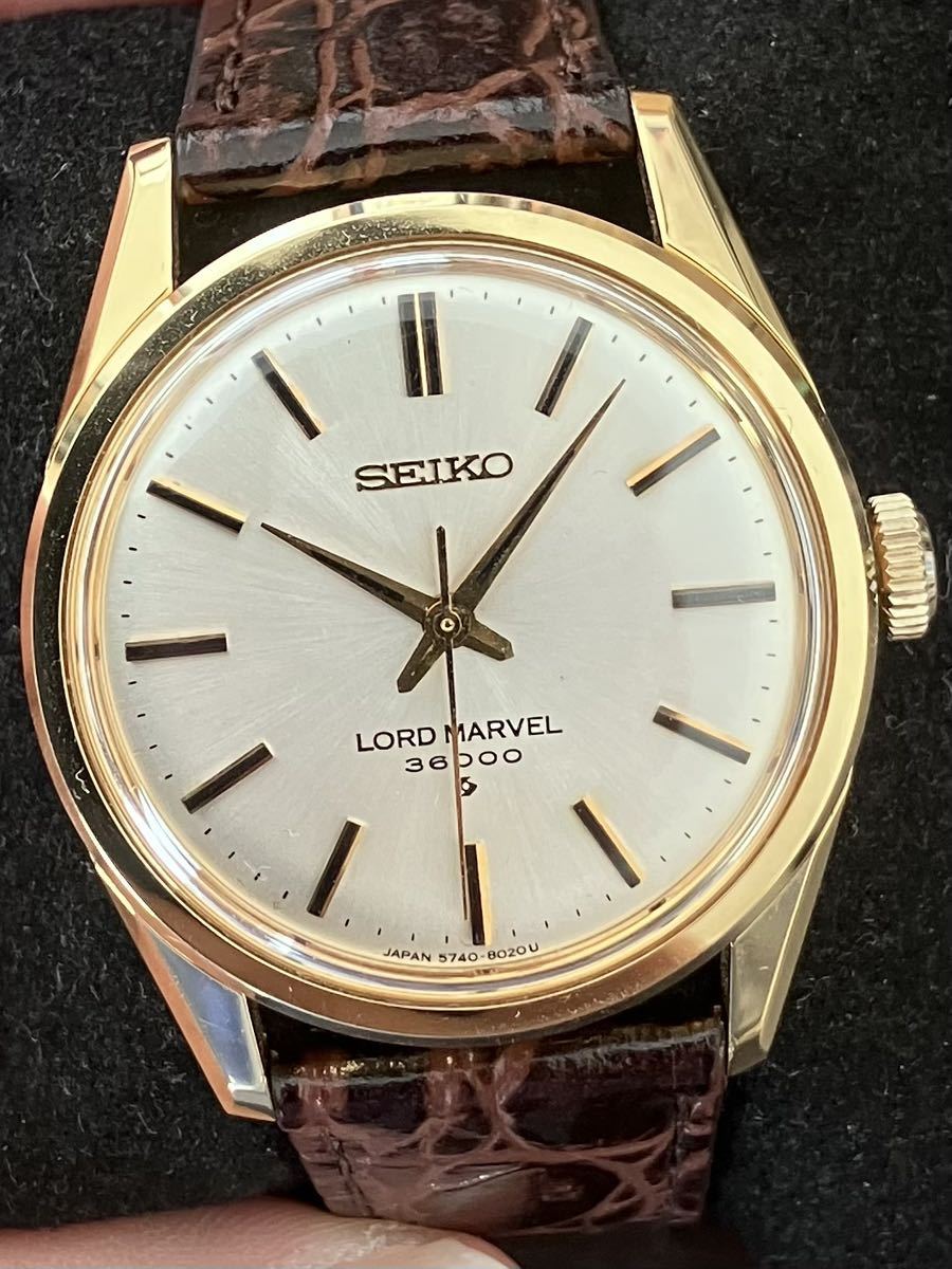 セイコーロードマーベル36000純正尾錠　金メッキ　5740-8000 SEIKO Lord Marvel _画像8