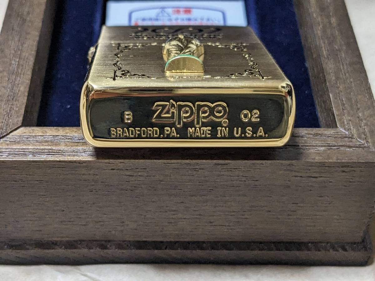 【送料520】2002 ワールドカップ ZIPPO 限定品 シリアルナンバー 木箱付き ジッポ 日韓大会 WORLD CUP KOREA JAPAN ブラジル ドイツ代表_画像5