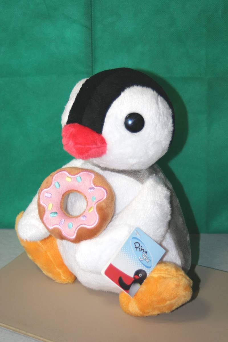 PINGU ピングー Pinga ピンガ ドーナツ ぬいぐるみ BIG 約27cm　タイトー 2020年_画像4