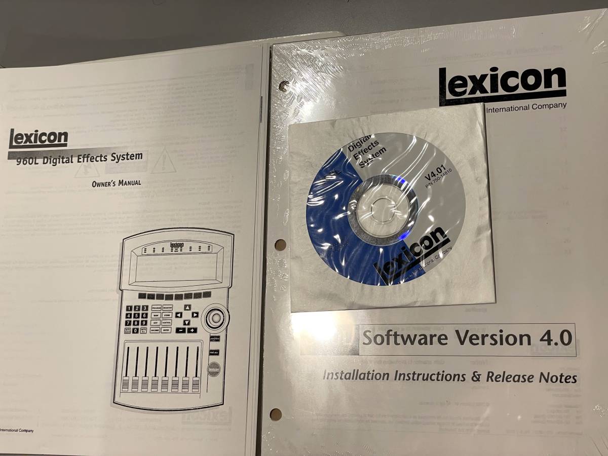// Lexicon 960L マニュアル＋OS Disk //_画像4