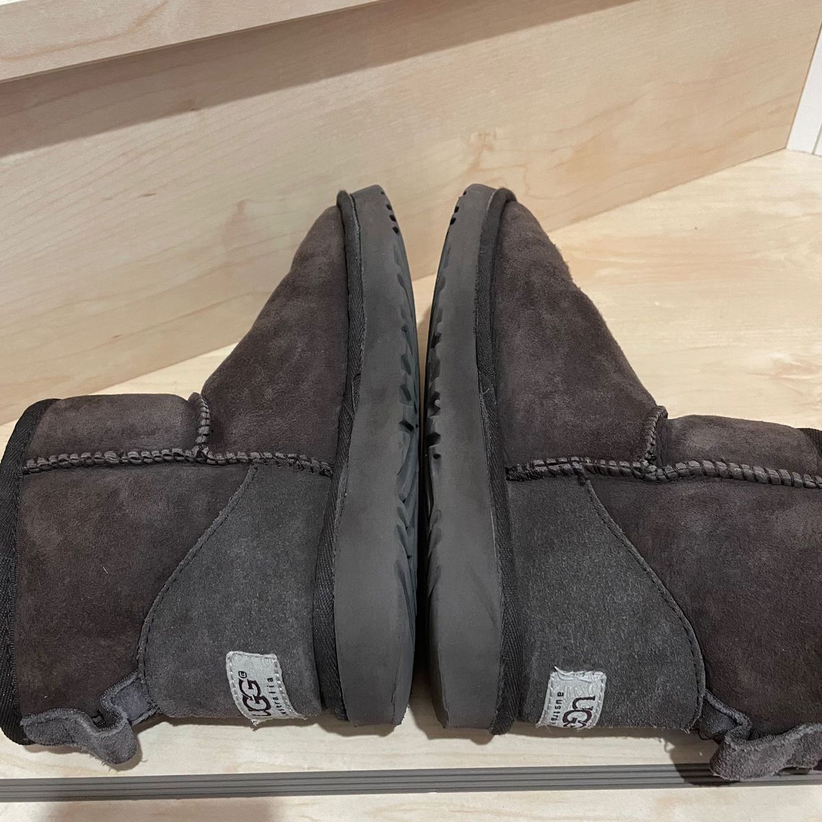 アグ ムートンブーツ ブーツ ショート ムートン 焦茶 ブラウン 茶色 23cm UGG ボア