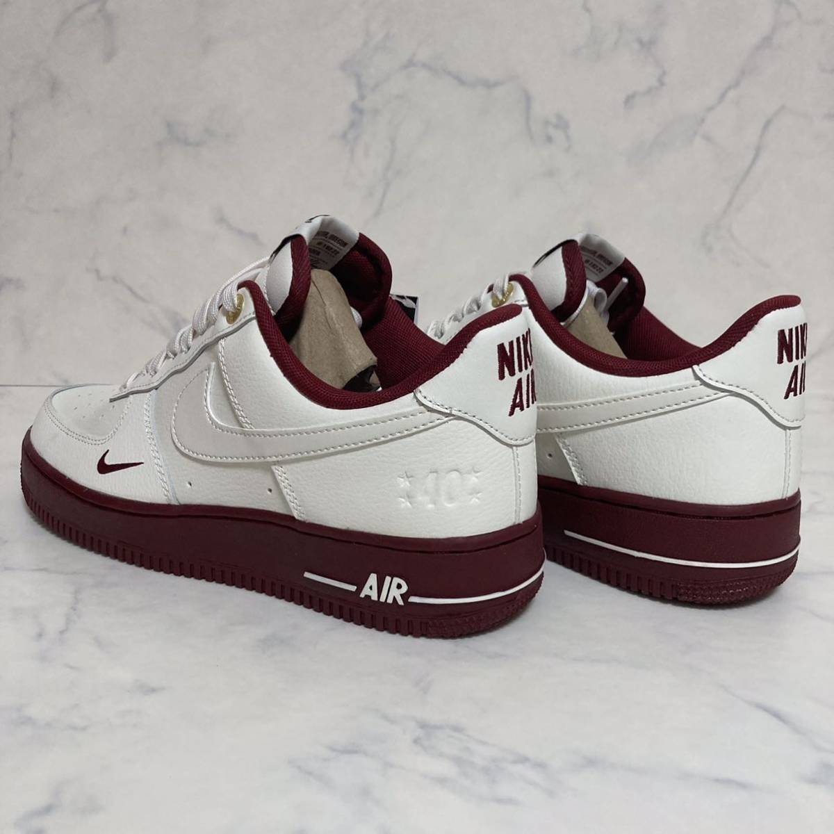 ★送料無料★【新品】25.5cm Nike Air Force 1 Low 40th Anniversary ナイキ エアフォースロー アニバーサリー  セイル チームレッド 白 赤