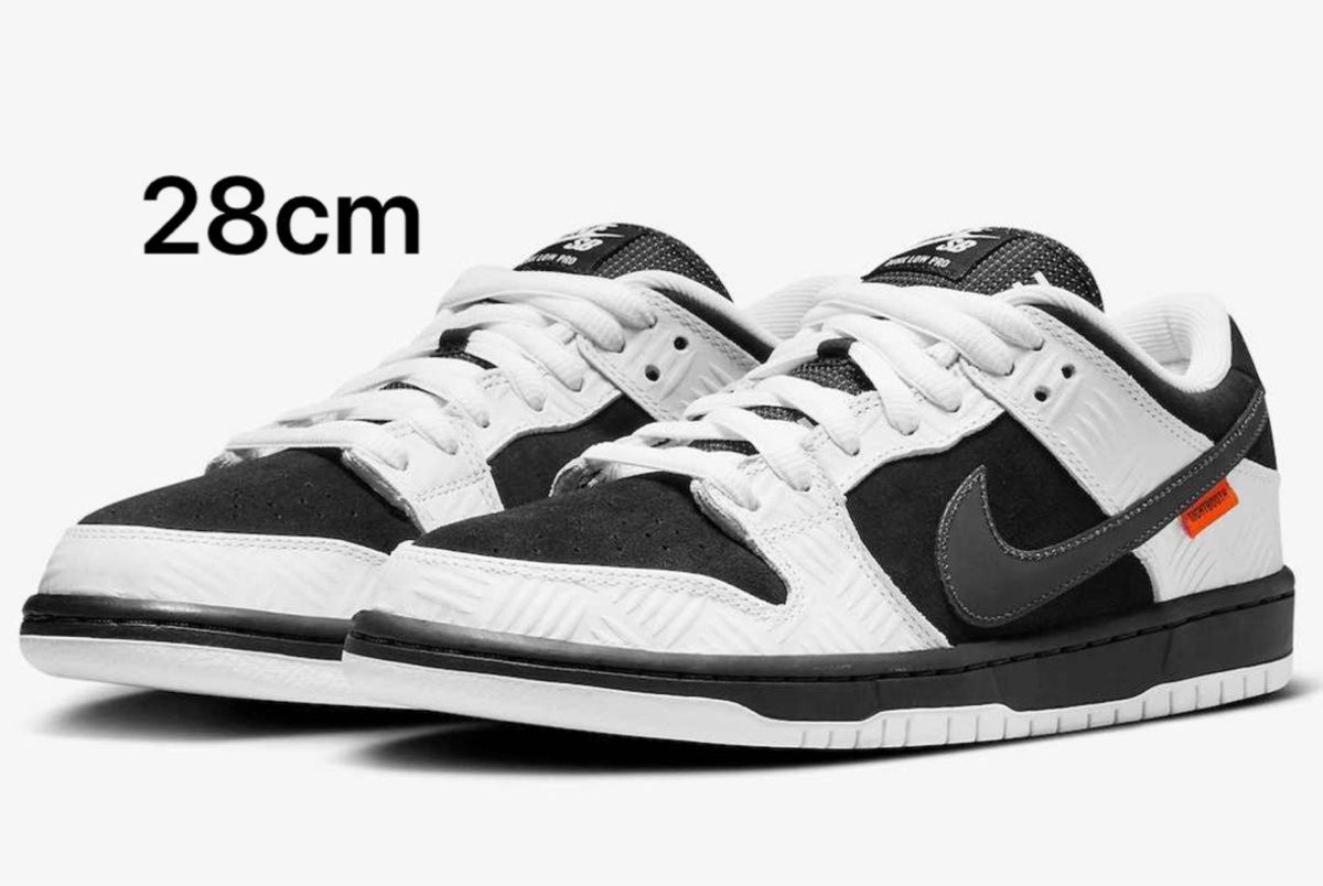TIGHTBOOTH × SB DUNK LOW PRO "BLACK AND WHITE" 28cm