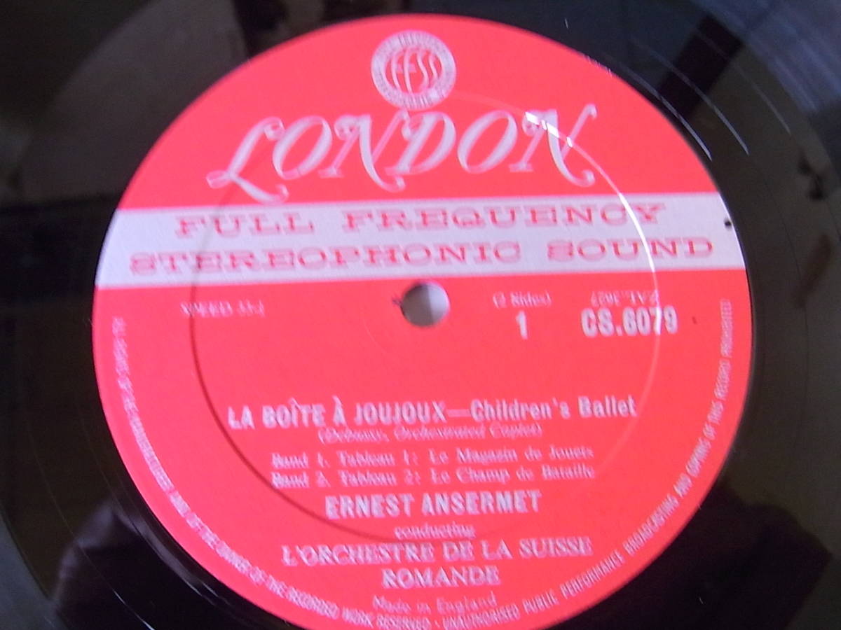 33英盤LP/アンセルメ　ドビュッシー：la boite a joujoux おもちゃ箱 LONDON CS6079 レコード CLASSIC_画像3