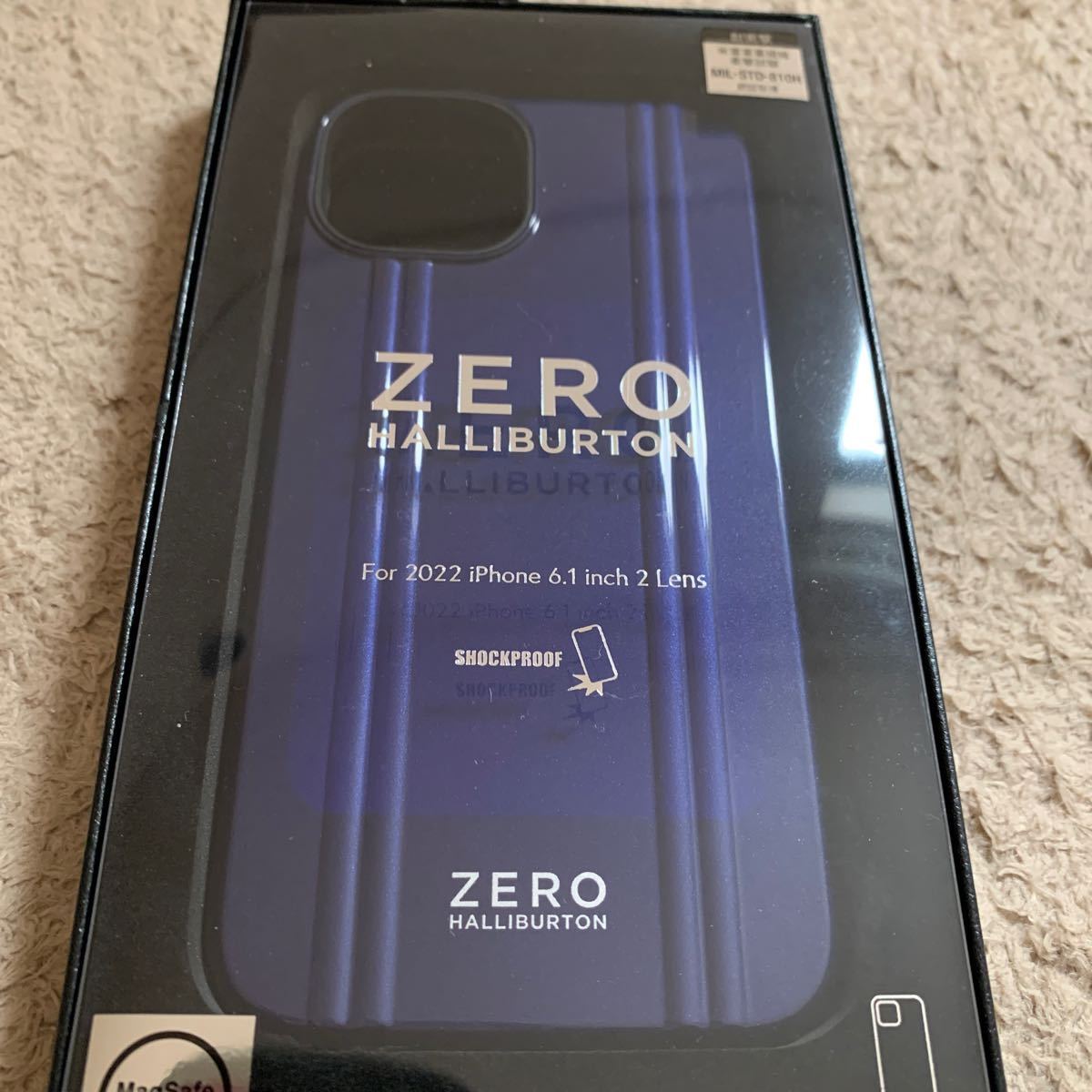 511t1108☆ UNiCASE iPhone14/13 ケース ZERO HALLIBURTON Hybrid Shockproof Case (Blue) 背面型 二重構造_画像2