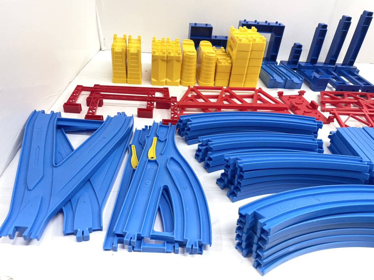  free shipping h54037 Plarail large amount se trail roadbed parts bending line divergence direct line . column mountain 2 row Junk present condition goods summarize 