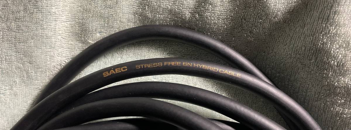 ◇SAEC SL-1903 1.5m ペア STRESS FREE 6N HYBRID CABLE コレットチャック◇_画像2