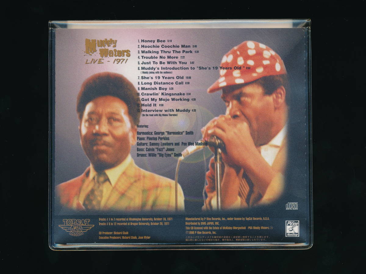 ☆MUDDY WATERS☆LIVE - 1971: LOST TAPES NEVER HEARD BEFORE☆1998年帯付日本盤☆TOPCAT / P-VINE NONSTOP PVCP-8722☆_画像3