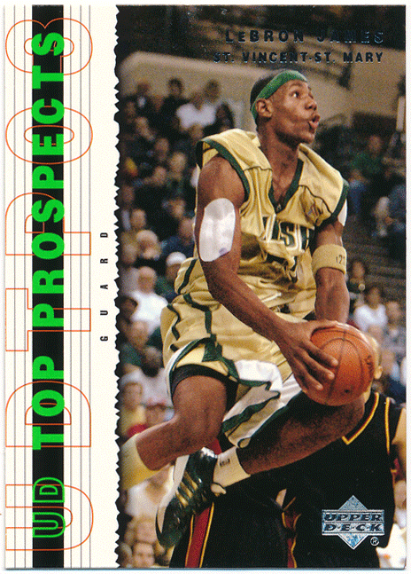 LeBron James NBA 2003 UD Top Prospects RC #3 Rookie Card ルーキーカード レブロン・ジェームス_画像1