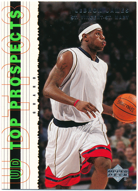 LeBron James NBA 2003 UD Top Prospects RC #55 Rookie Card ルーキーカード レブロン・ジェームス_画像1