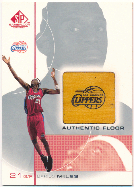Darius Miles NBA 2001-02 Upper Deck SP Game Floor Authentic Floor フロアカード ダリアス・マイルズ_画像1