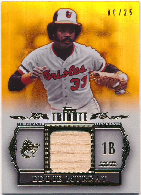 Eddie Murray MLB 2013 Topps Tribute Orange Refractor Bat 25枚限定 オレンジリフラクターバットカード エディ・マレー_画像1