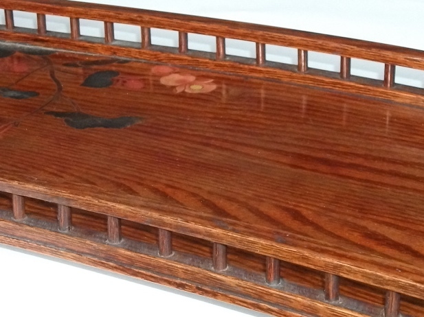 アンティーク 古い 飾り台 橋 人形 台座 置物 床の間 棚 盆 木工芸品 木製品 和骨董_画像9