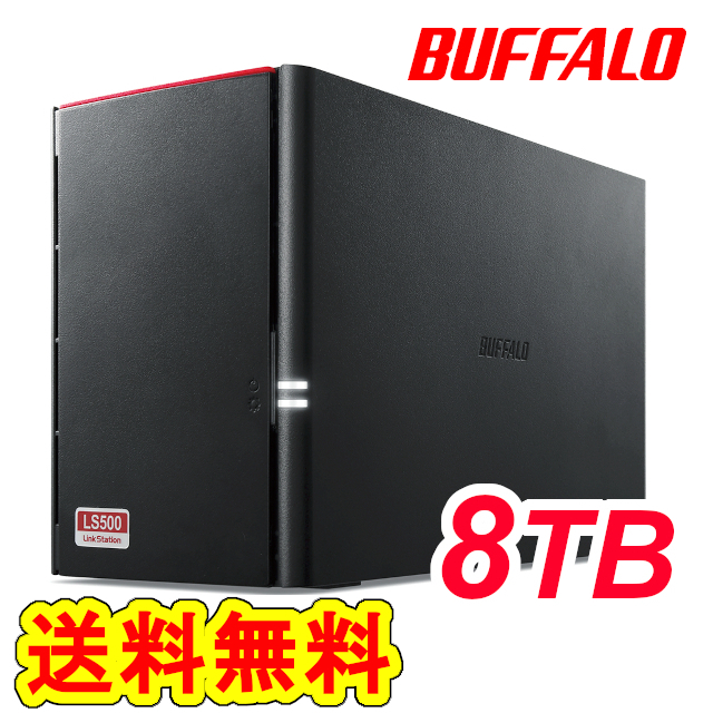 送料無料 美品 BUFFALO　8TB　NAS　ネットワーク対応HDD　LS520D0802G　DTCP-IP機能 WebAccess　RAID/2ベイ/4TB×2台ハードディスク搭載 Yahoo!フリマ（旧）