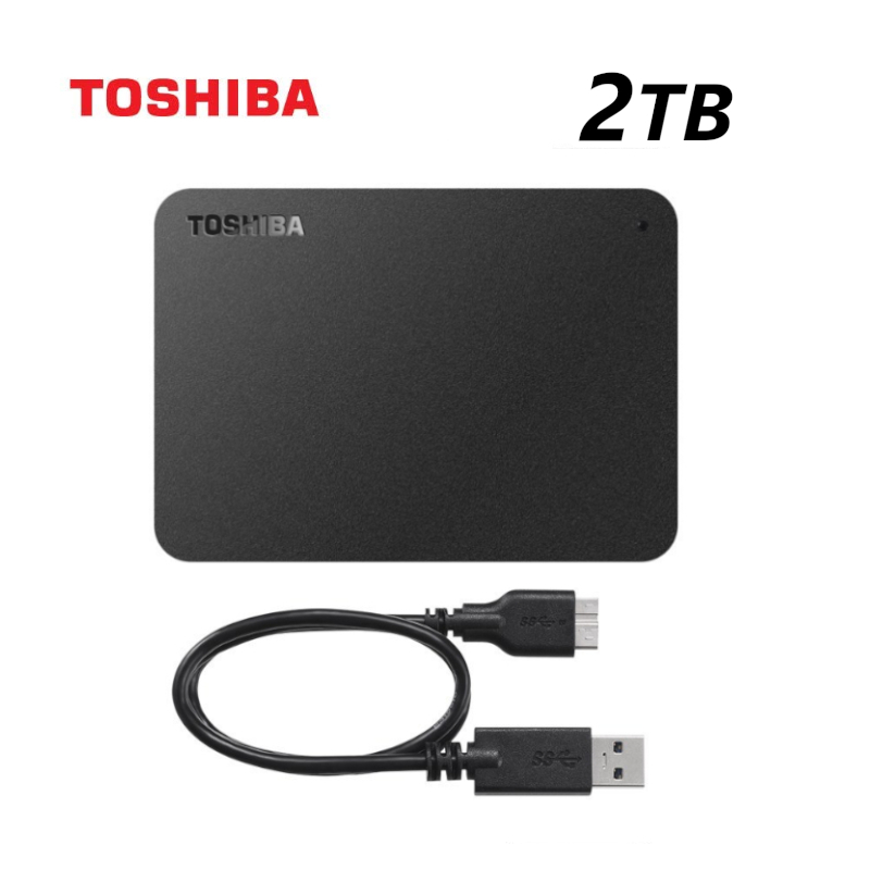 ●送料無料●美品● 東芝　２ＴＢ　ポータブル 外付け ハードディスク 【テレビ録画/PC対応　USB3.2(Gen1)/3.1/3.0対応】Canvio コンパクト_画像2