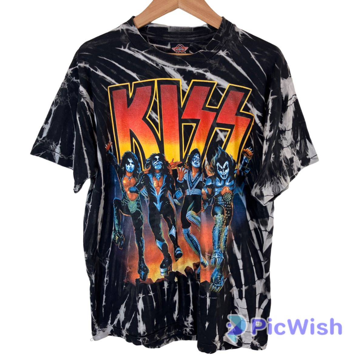 90s 90年代　kiss キッス　バンド　tシャツ ヴィンテージ　ビンテージ　size:L ロック　バンドT 1998年　コピーライト　men's メンズ