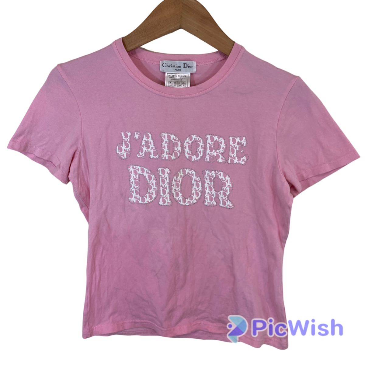 Christian Dior ディオール Jadoreトロッター　Tシャツ　ピンク Tシャツ　size:38（M）ladies レディース