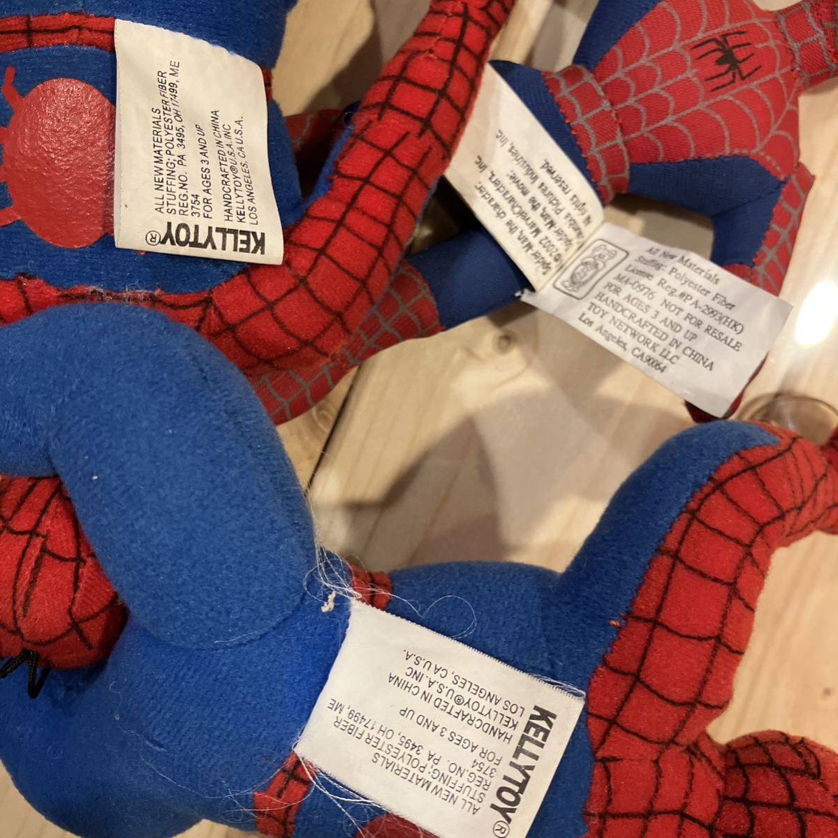 スパイダーマン　ぶら下げ　ぬいぐるみ　3体　吸盤　オモチャ　フィギュア　ヴィンテージ　ビンテージ　輸入雑貨　アメコミ　アメトイ