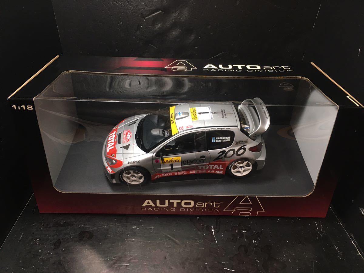 Aa 1/18 オートアート　プジョー206 WRC 2001 ラリーモンテカルロ_画像6