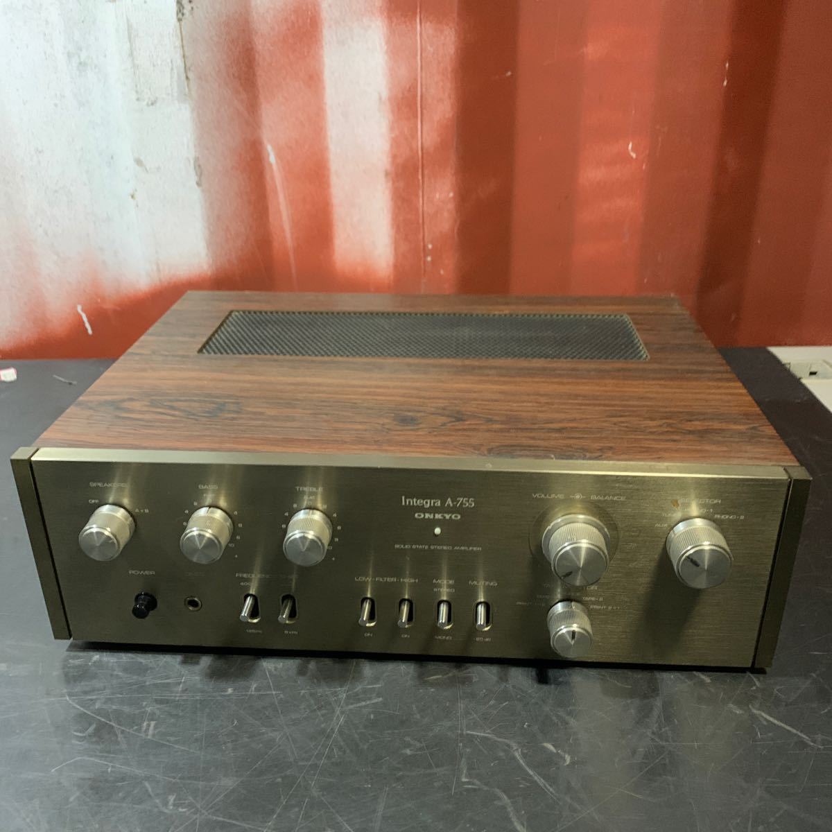 D009.型番：Integra A-755.ONKYO.オーディオ機器 アンプ .プリメインアンプ .ジャンク_画像1