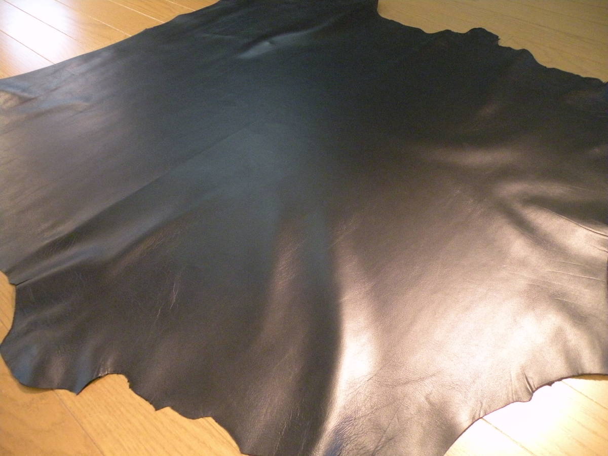 スペイン産の子ヤギ(ラム）革を日本で染色、黒　1枚当たり７０デシ、６枚セット。衣料、巾着、財布、ジャケット等に_画像4