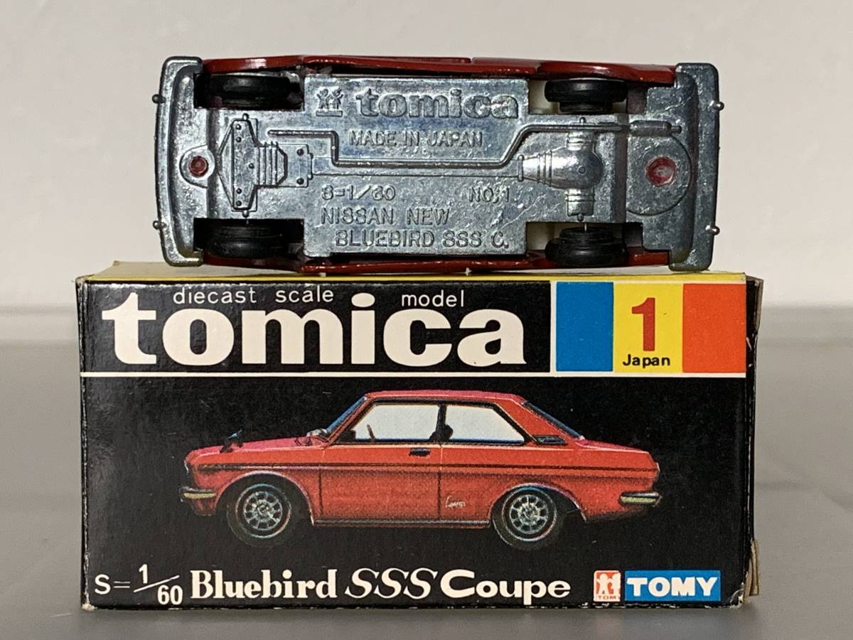 Tomica黑匣子1【1A /紅指定盒】藍鳥SSS轎跑車在日本製造罕見 原文:トミカ 黒箱 1【1A / 赤色指定箱】ブルーバード SSSクーペ 日本製 希少