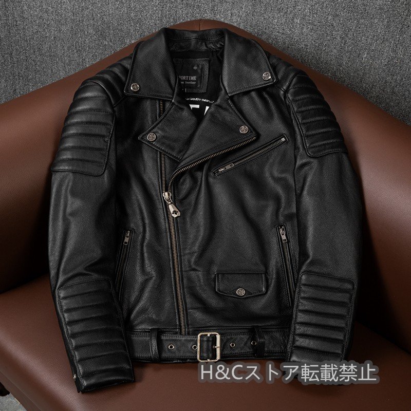 革ジャン ライダースジャケット レザージャケット 防風 ハーレー 牛革 アメカジ カウハイド 本革 革ジャン バイクジャケット S~5XL