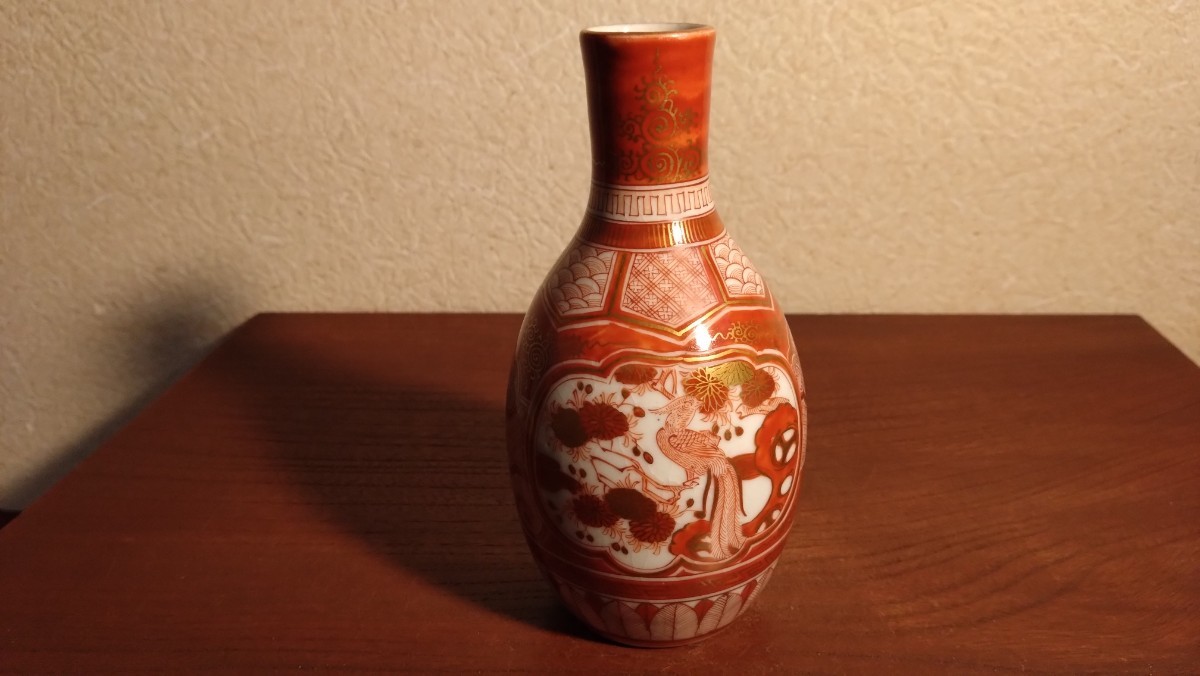 Kutani Kutani -yaki Red Picture Iidaya Miyamoto Kiln Asano Antique Kutani Wakura 1 клиент