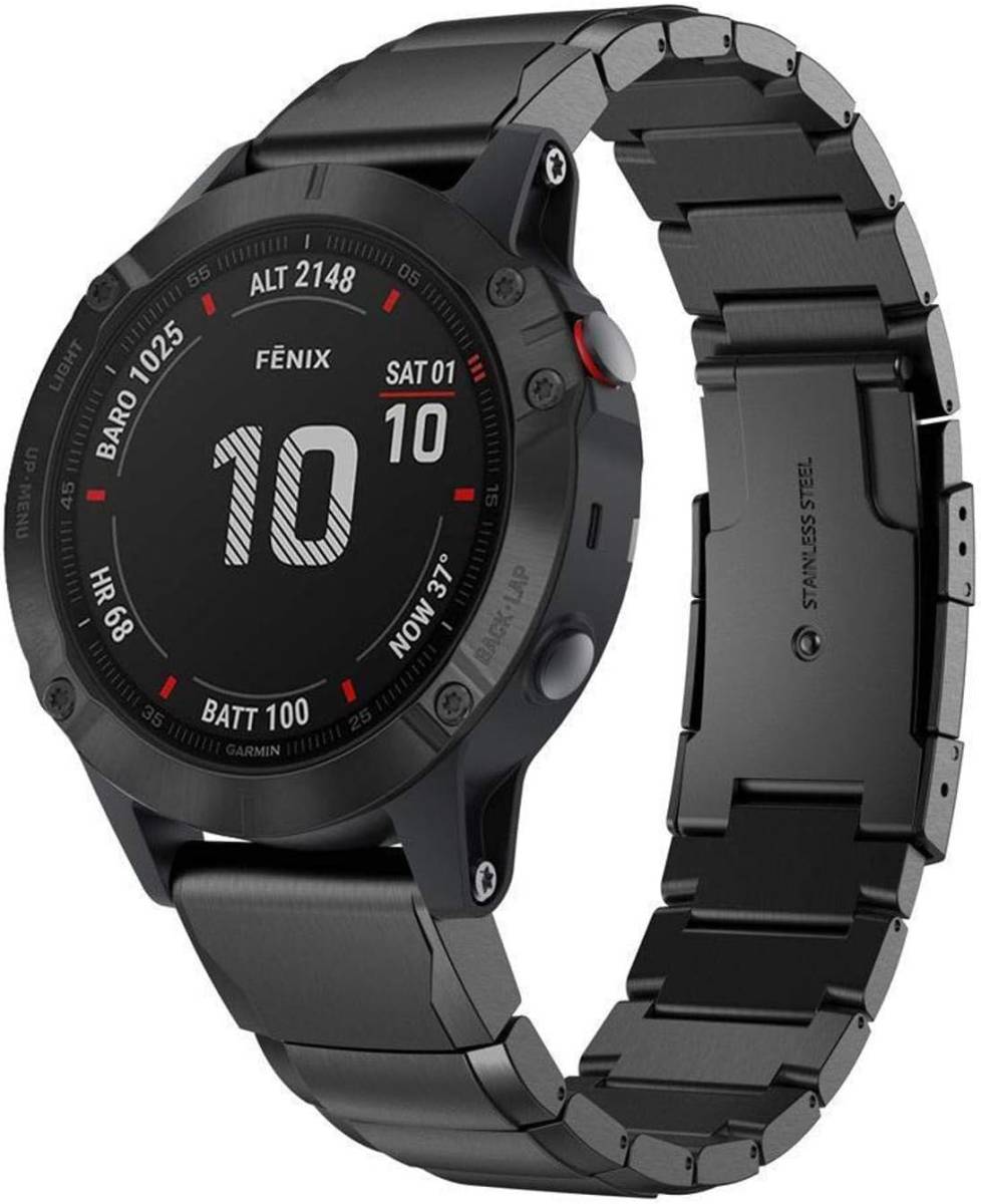 [Ahayo] QuickFit 22mm ステンレス留め金製 バンドビジネス のあるストラップ for GARMIN(ガーミン)_画像2