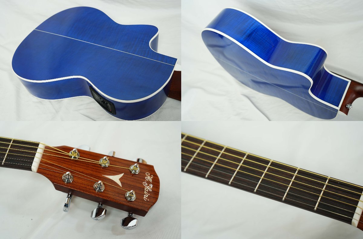*K.YAIRI*RF-85 CTM Custom see-through blue mountain . musical instruments order model electric acoustic guitar super-beauty goods Fishman pre-amplifier installing HC attaching made in Japan *