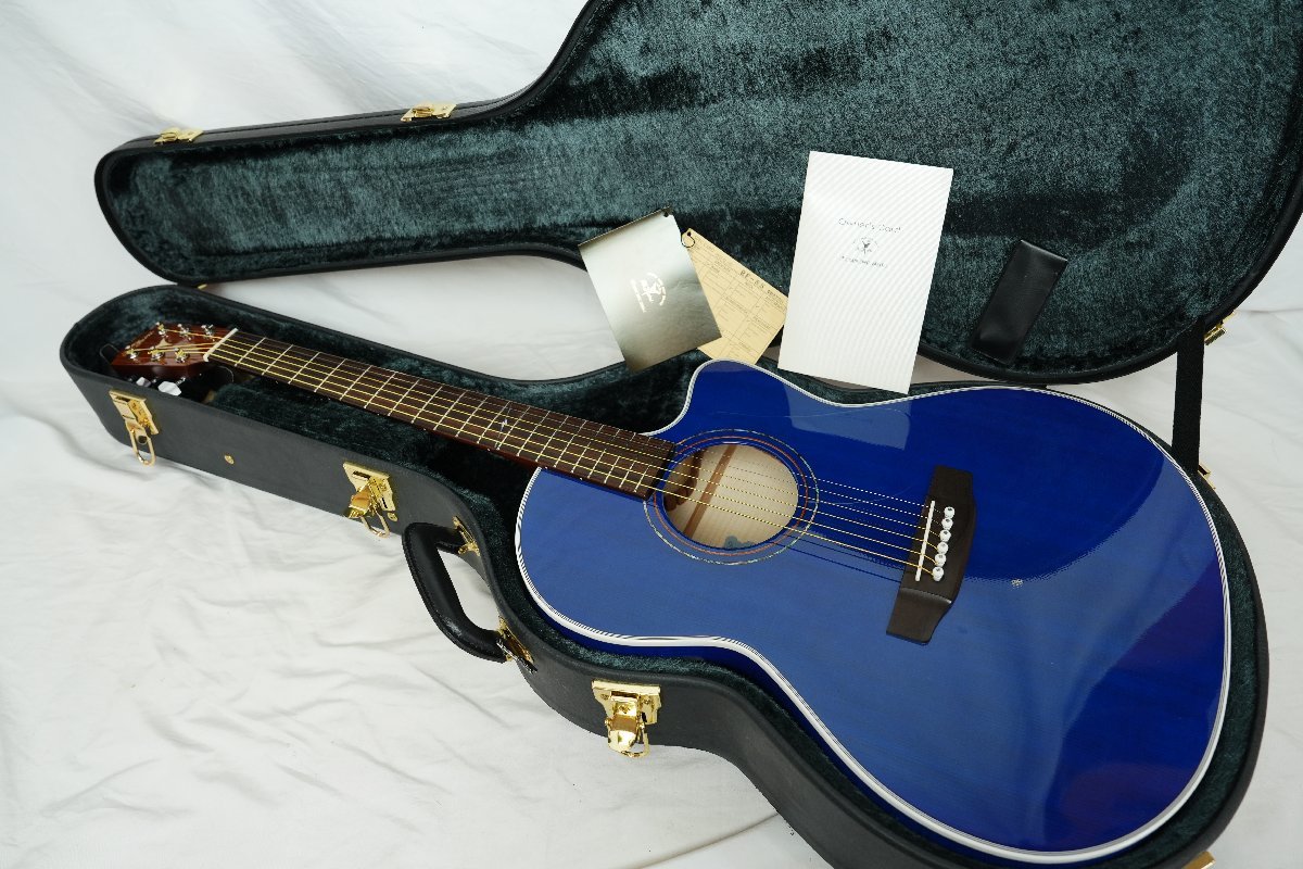 *K.YAIRI*RF-85 CTM Custom see-through blue mountain . musical instruments order model electric acoustic guitar super-beauty goods Fishman pre-amplifier installing HC attaching made in Japan *