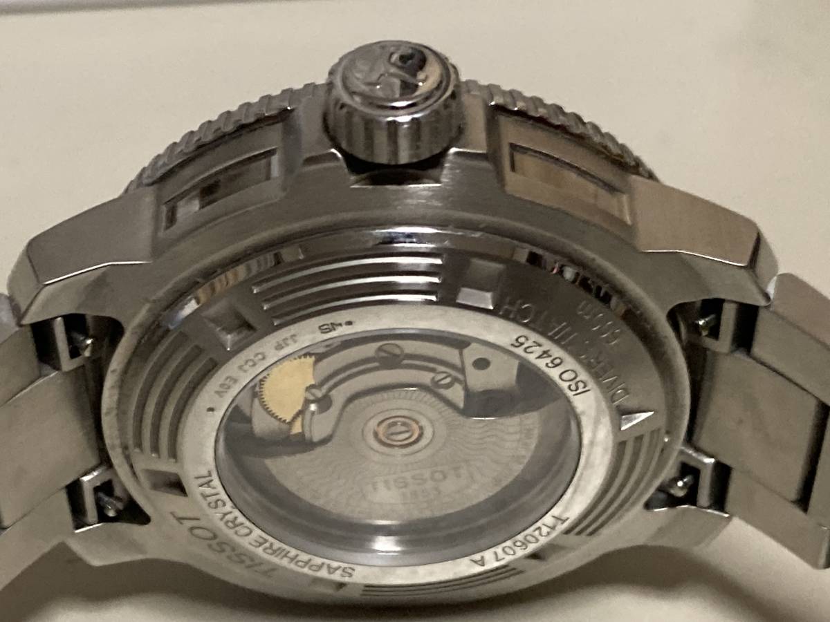 　TISSOT　ティソ　T120607A　メンズ　腕時計　自動巻き　回転ベゼル　中古品　　　　 _画像9