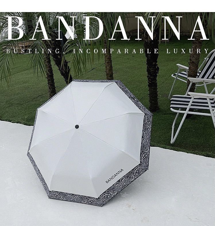 新発売 晴雨兼用傘 折り畳み傘 丈夫 遮光断熱 ins白黒 日傘 雨傘 花柄