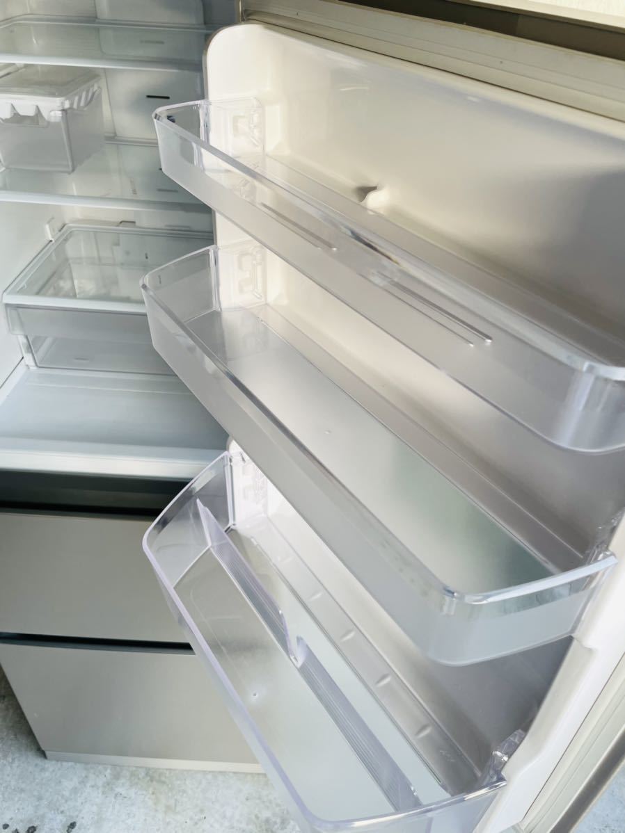 【美品】HITACHI 日立 3ドア ノンフロン冷凍冷蔵庫 265L まんなか野菜 R-27NV(N) 2020年製 シャンパン 直接引取OK_画像3