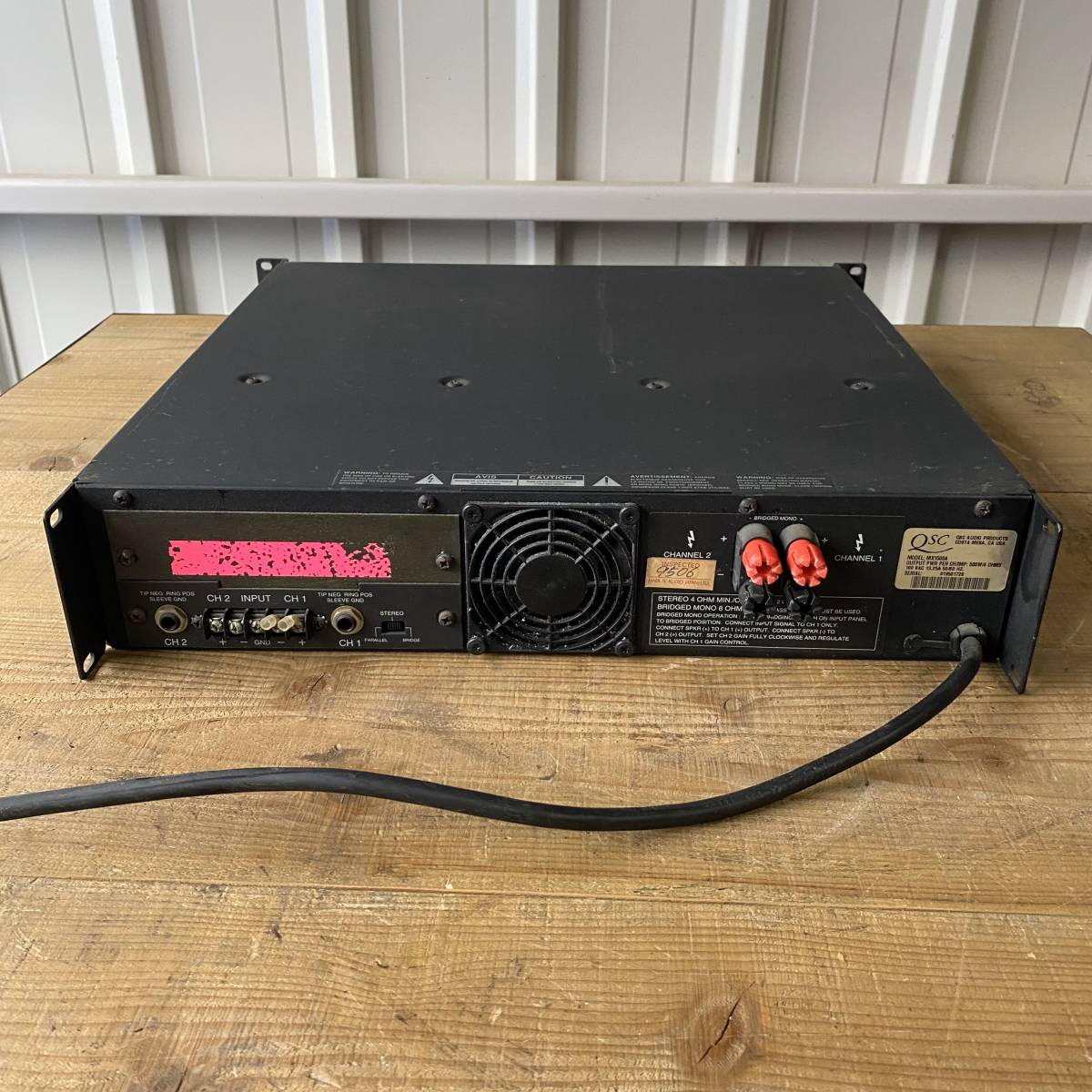 Ra144 QSC MX1500a パワーアンプ 中古品_画像6