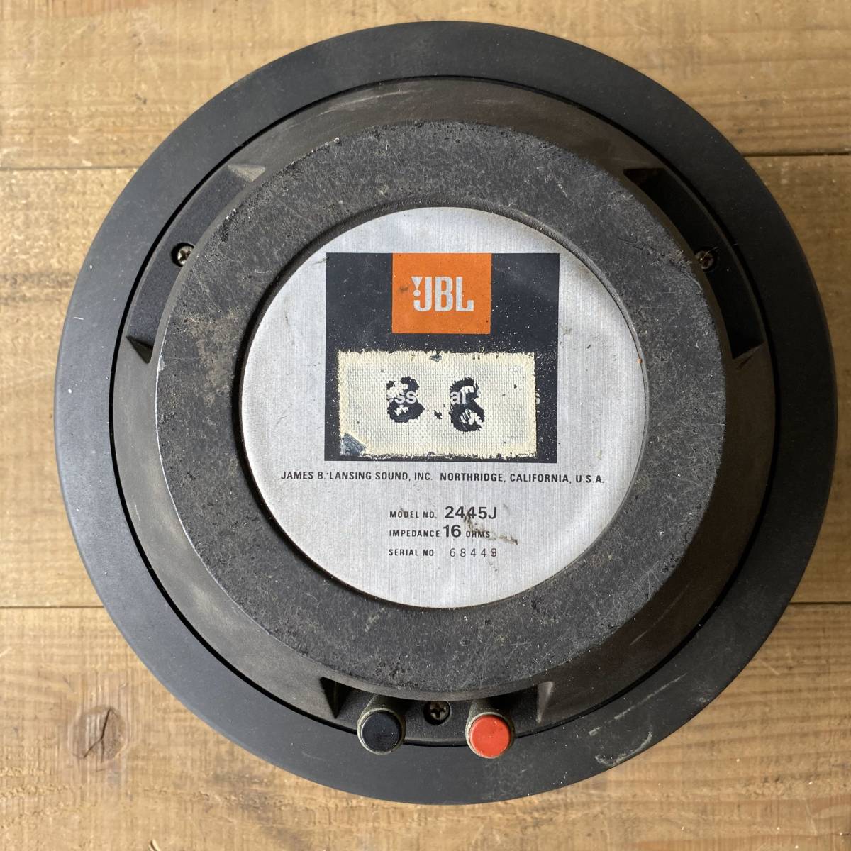 Ra124 JBL 2445J 16Ωドライバーユニット 1本 中古品_画像1