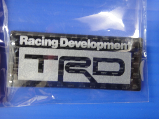 本物 店頭在庫 有名TOYOTA Racing Development TRD カーボン ステッカー エンブレム Bロゴ ミニ 08231-SP183 ソフトタイプ 新品 送無(条件_画像1
