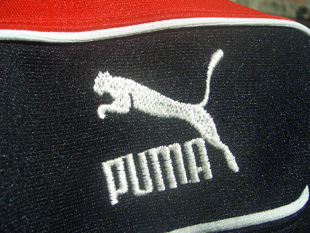 †70S 80S PUMA Vintage Old School Track jk プーマ ヴィンテージ ジャージ トラックジャケット 赤黒クール 1㎜ライン オールドスクール♂_画像4