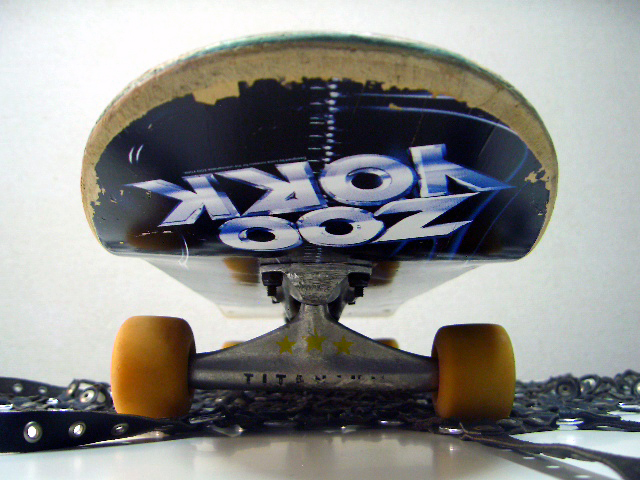 †1990s VINTAGE Zoo York Skateboard Deck Grind King TRUCK Titanium USA ズーヨーク グラインドキング チタニウム SM 女王 美魔女 希少!_画像5