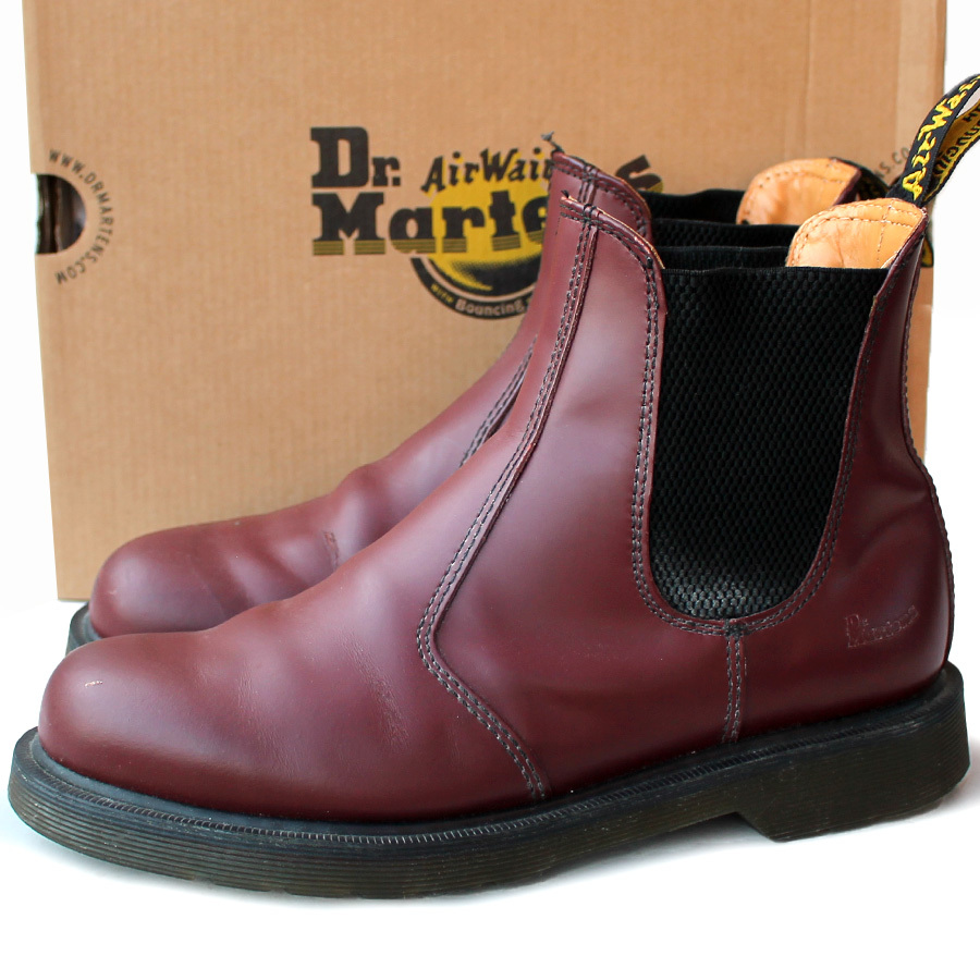 Dr.MARTENS ドクターマーチン★2976 チェルシーブーツ UK7＝26 サイドゴアブーツ チェリーレッド ショートブーツ p i-524_画像1