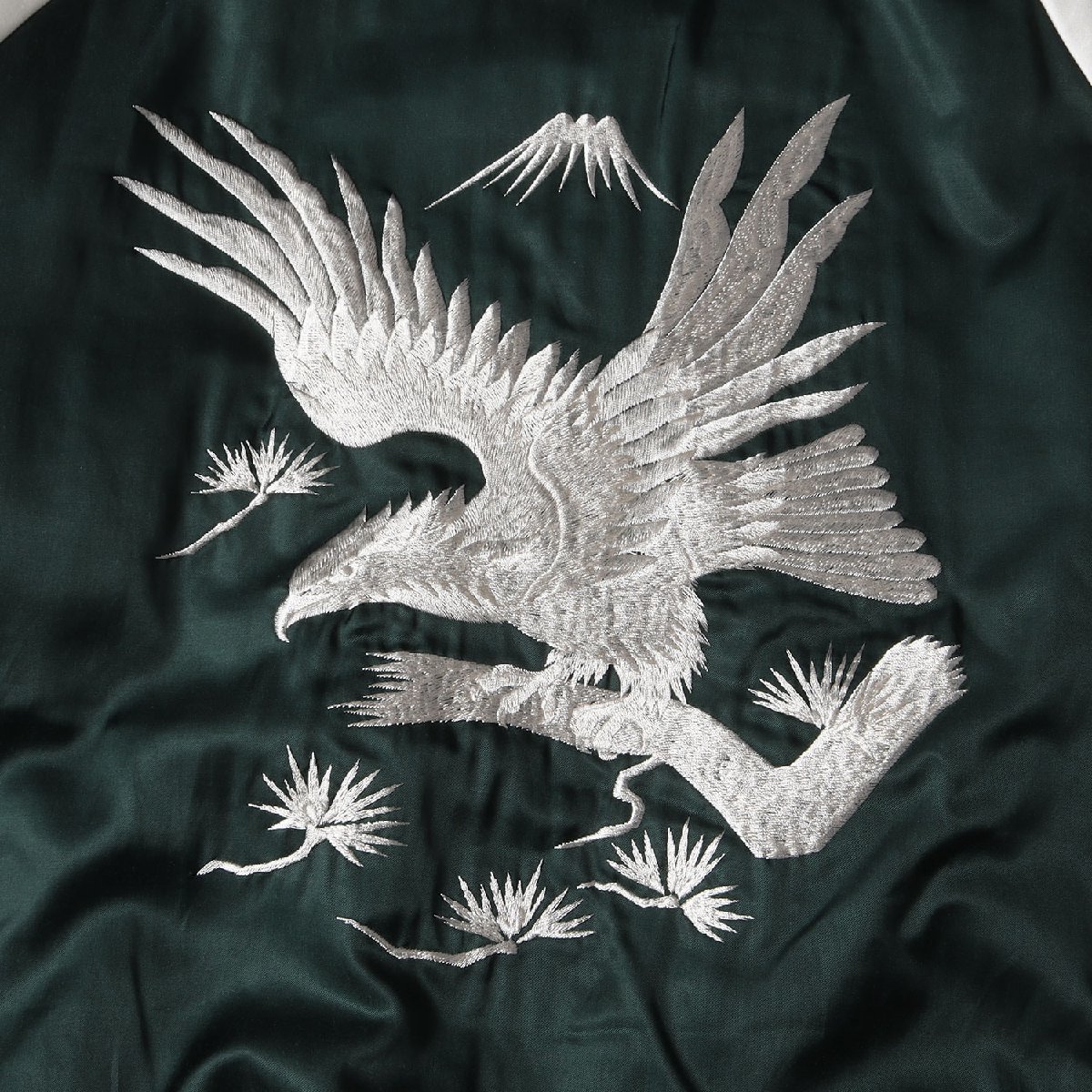 URU ウル ジャケット サイズ:3 23SS イーグル 刺繍 パテッド スカジャン COTTON RAYON SKA JUMPER TYPE A ブルゾン スーベニア グリーン_画像5