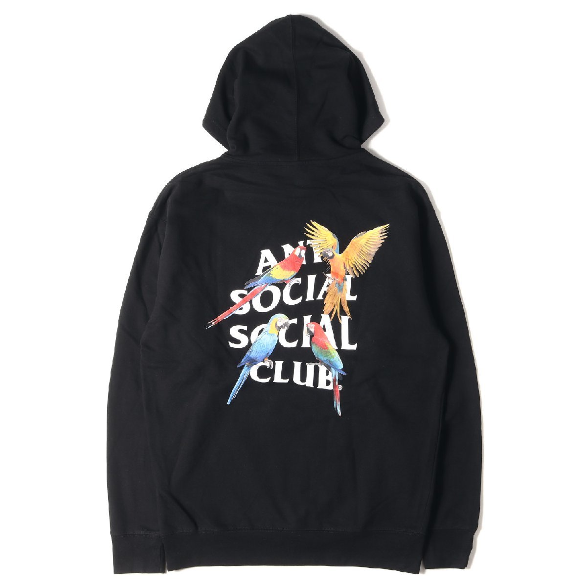 Anti Social Social Club アンチ ソーシャル ソーシャル クラブ パーカー サイズ:L オウム グラフィック スウェット パーカー ブラック 黒