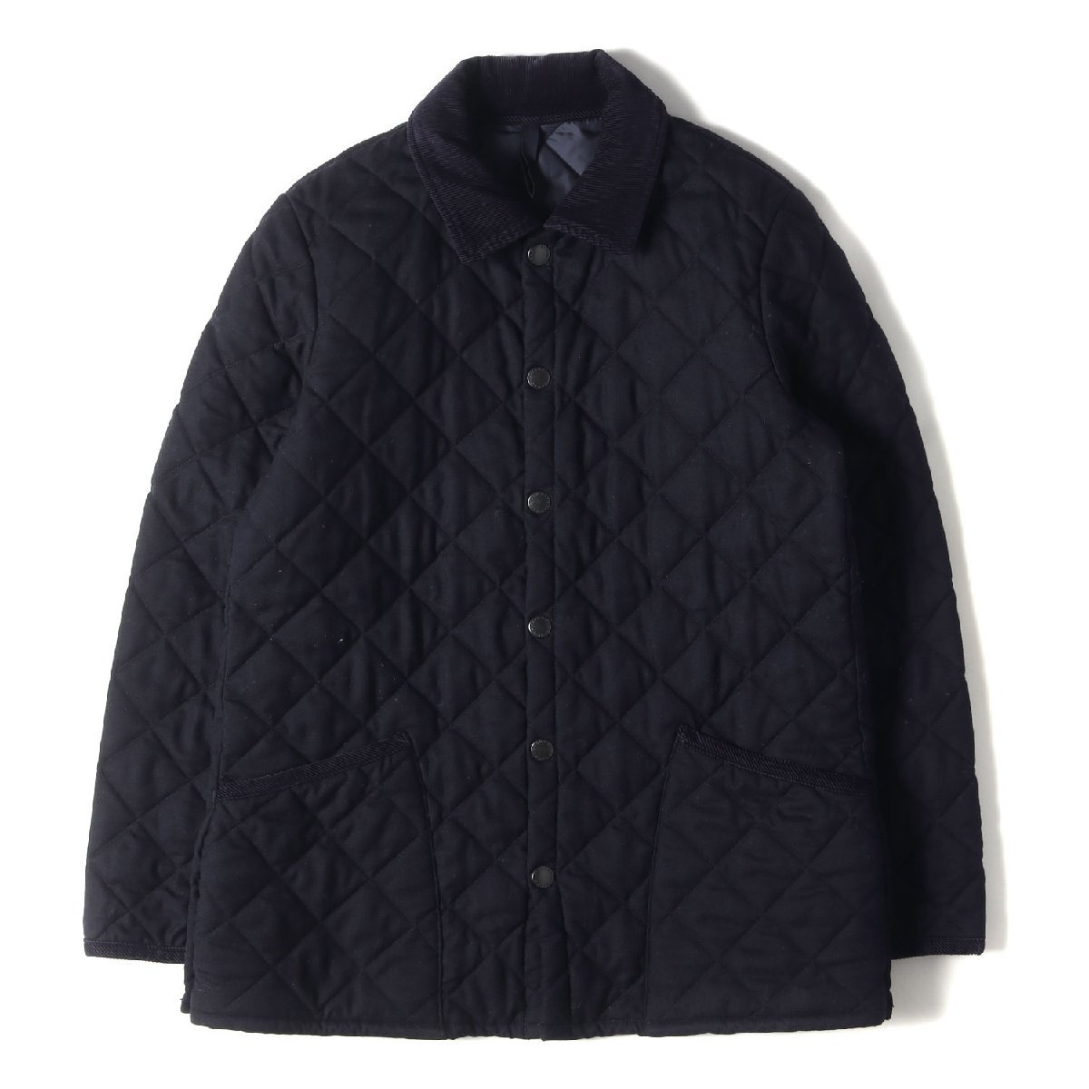 BARBOUR バブアー ジャケット サイズ:36(S) 18AW ストレッチウール キルティング ジャケット ネイビー 紺 アウター ブルゾン コート_画像1