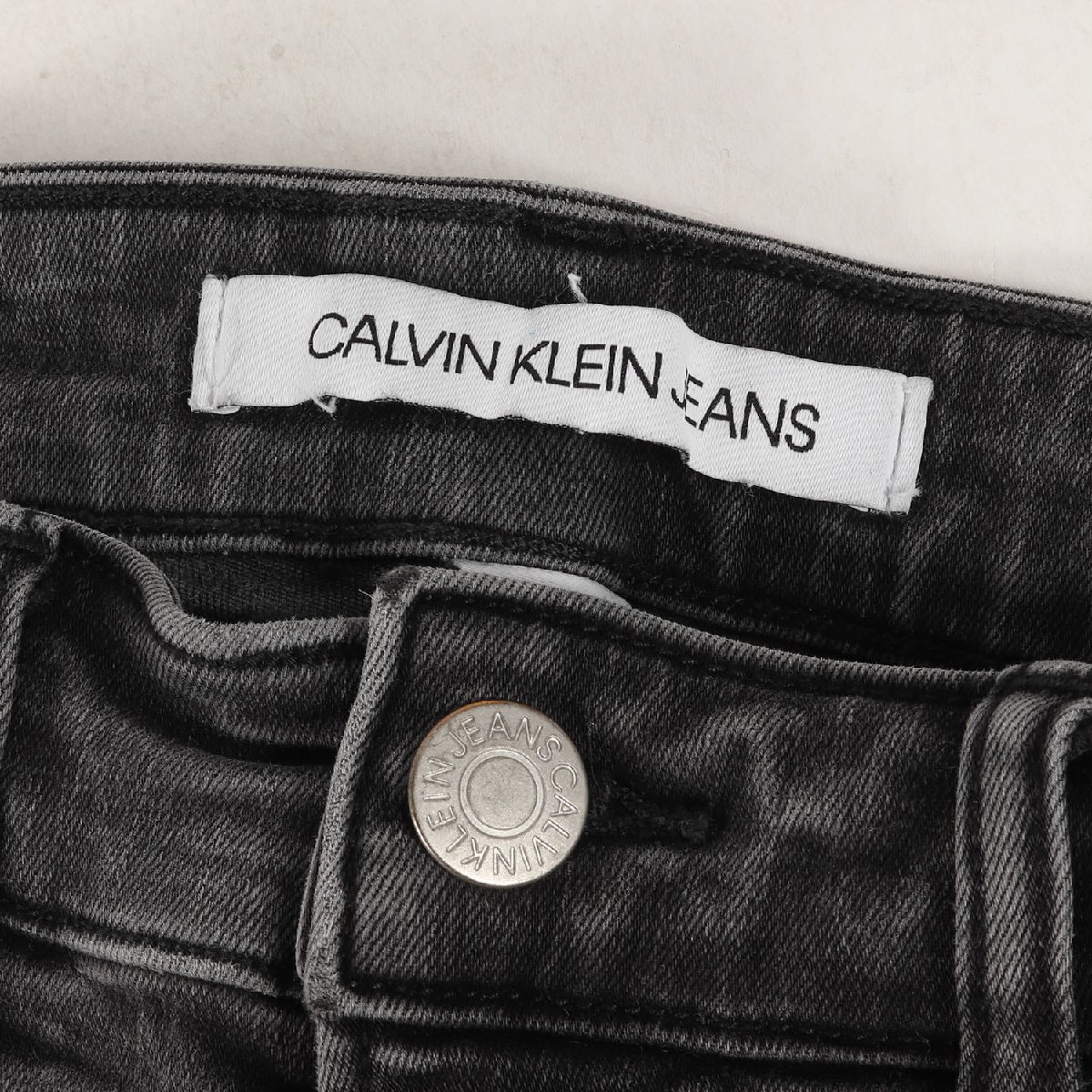 Calvin Klein カルバンクライン パンツ サイズ:W28×L32 19AW ウォッシュ加工 ストレッチ デニム スリム スキニー パンツ JEANS ブラック_画像3