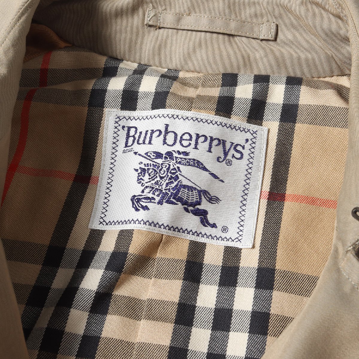 BURBERRY バーバリー 90s コットンギャバジン トレンチ コート 裏地ノバチェック OLD オールド ベージュ 11AB3(着丈114) レディースサイズ_画像4