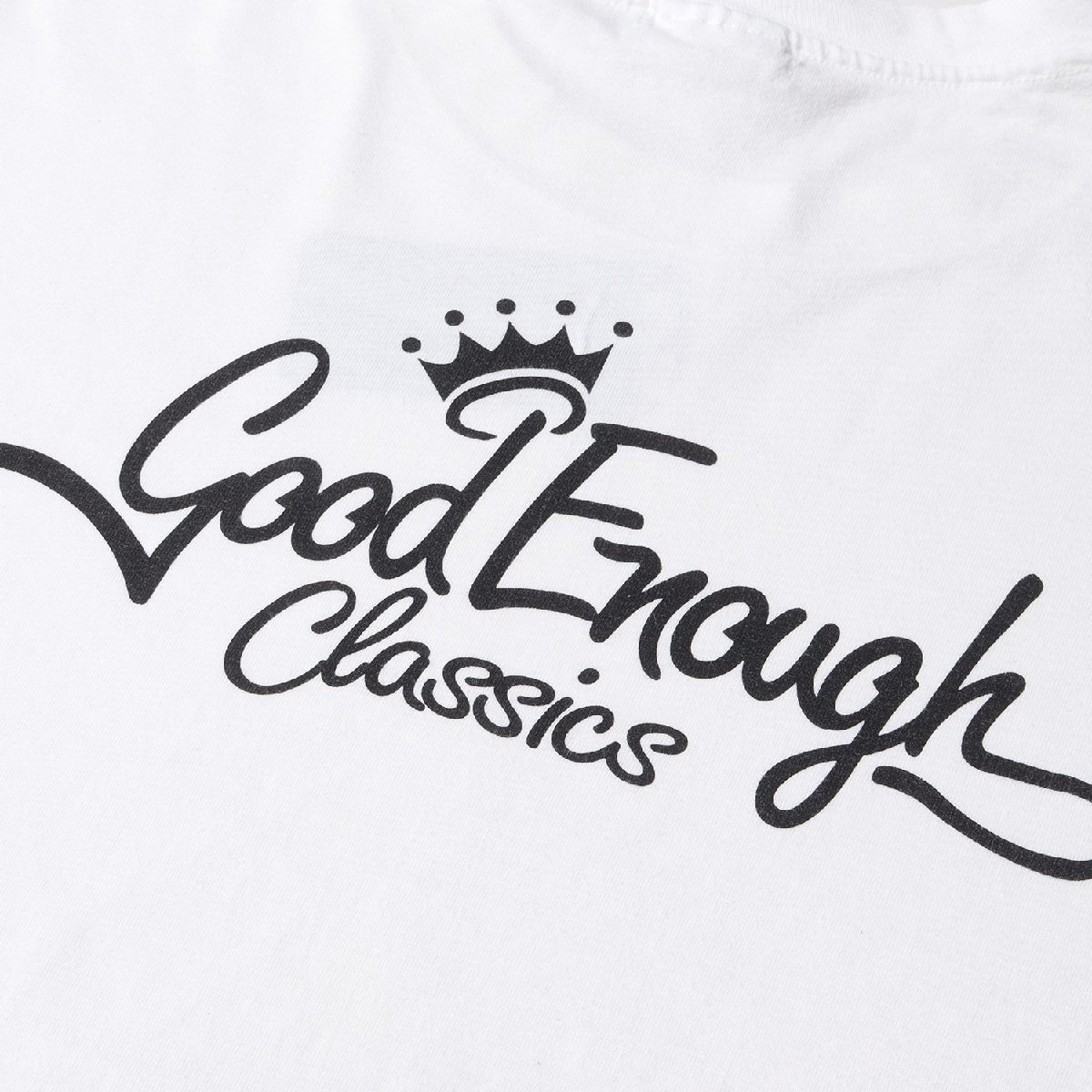 GOOD ENOUGH グッドイナフ Tシャツ サイズ:L 90s クラシックロゴ クルーネック ロングスリーブ Tシャツ 1998年モデル Hanes ホワイト_画像6